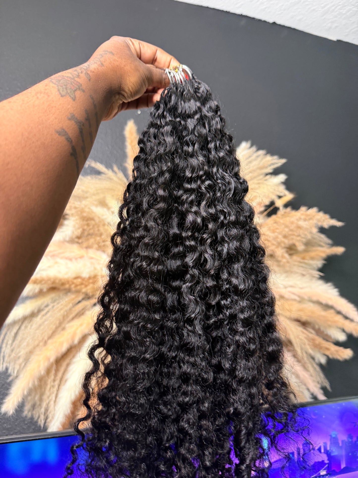 Burmese Curly Feathered Crochet Hair